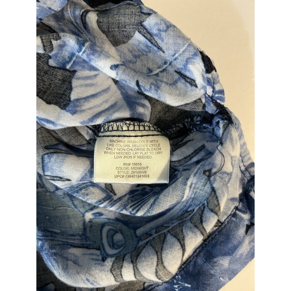 Panama Jack‎ Vintage Hawaiian Shirt Floral Car Print Camp Beach Blue XXL/XXG - Picture 2 of 3